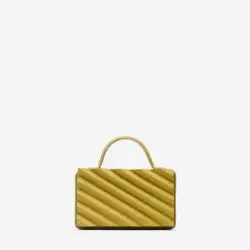 Riflet top handle bag, mustard