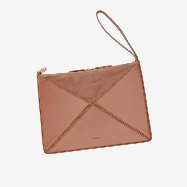 Fold crossbody, cognac