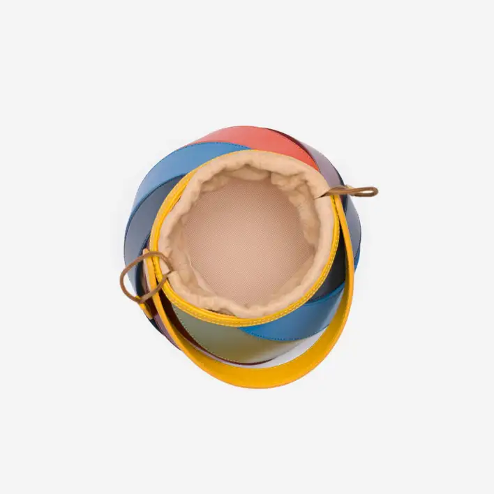 Stribe top handle bag, multicolour